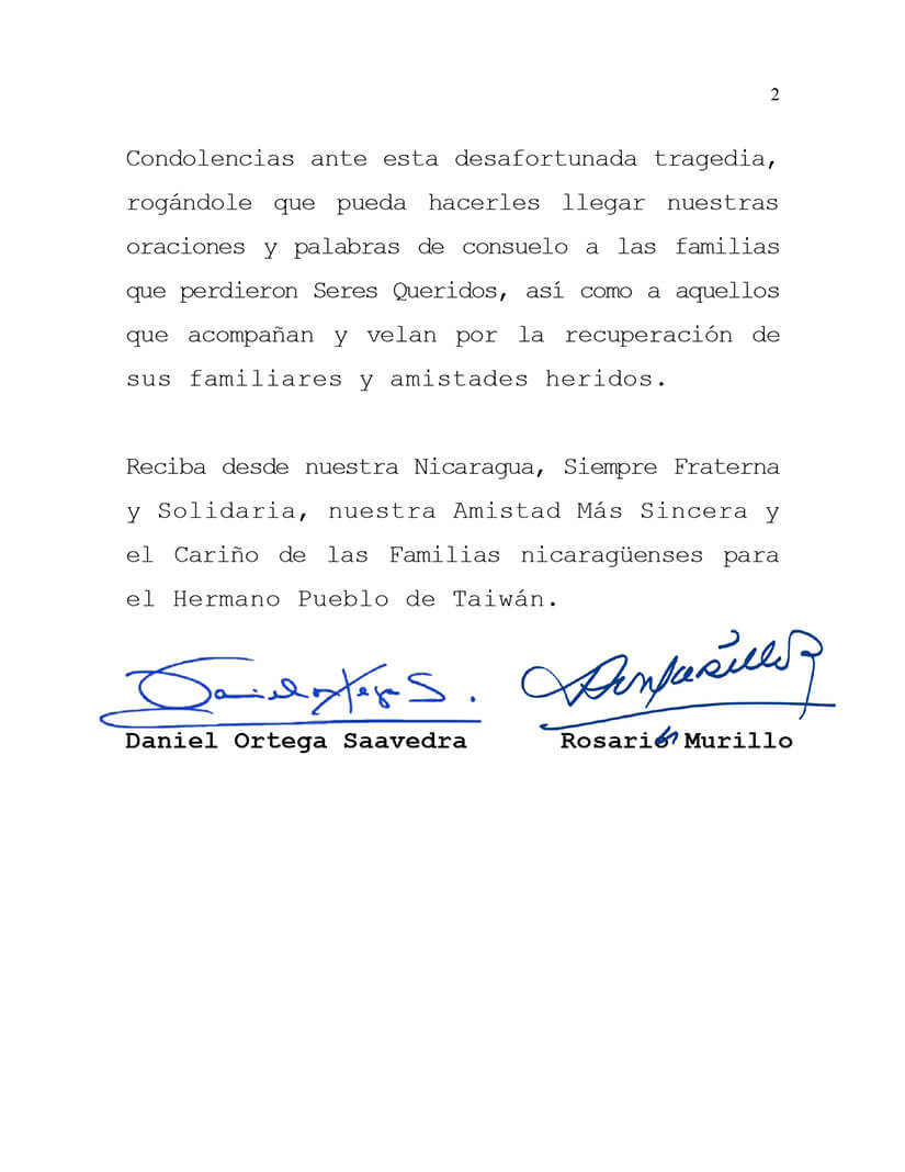 mensaje-taiwan-nicaragua